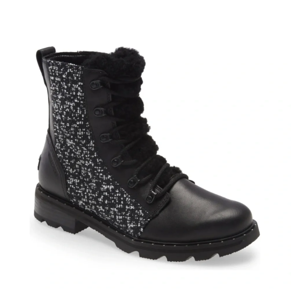 New Sorel Lennox Genuine Shearling Waterproof Lace-Up Boot - Picture 3 of 12